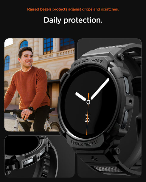 Spigen Galaxy Watch 8 (44mm) Case+Band Rugged Armor Pro